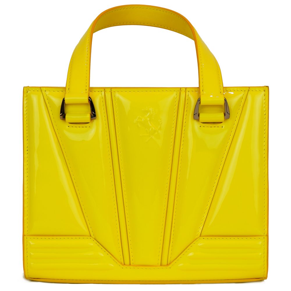 Ferrari Yellow Leather Handbag - ACCEXO