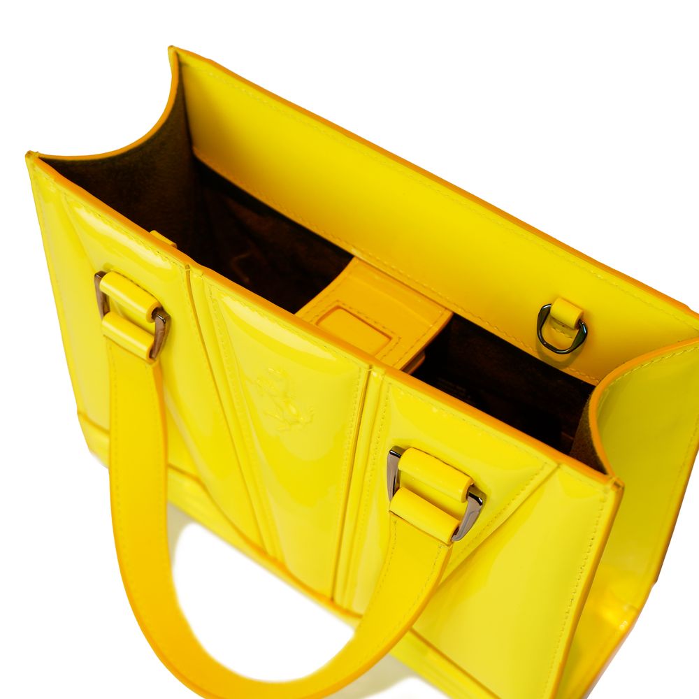 Ferrari Yellow Leather Handbag - ACCEXO