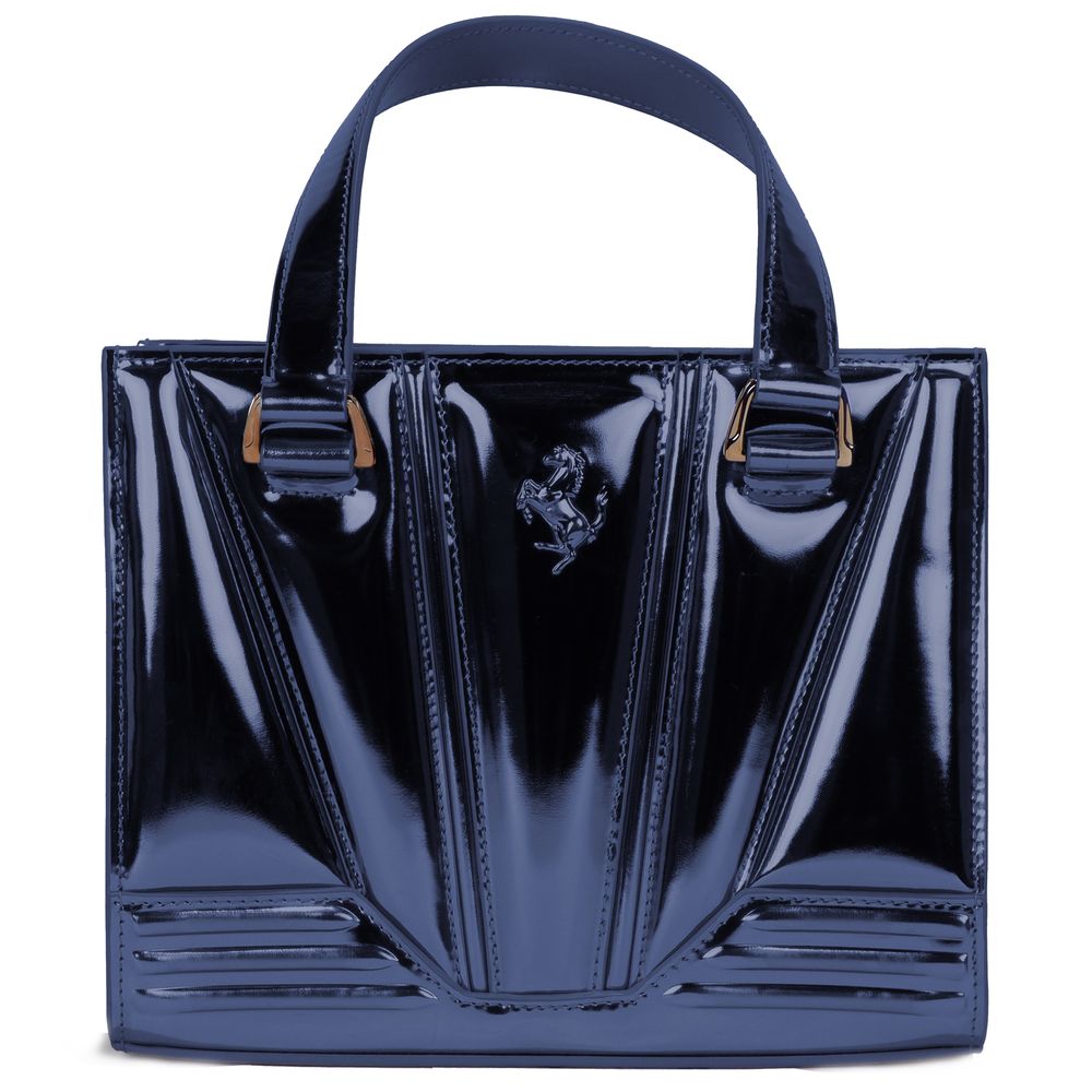 Ferrari Blue Leather Handbag - ACCEXO