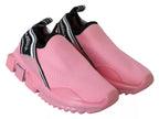 Dolce & Gabbana Pink Low Top Sorrento Sneakers Slip On Casual Shoes - ACCEXO