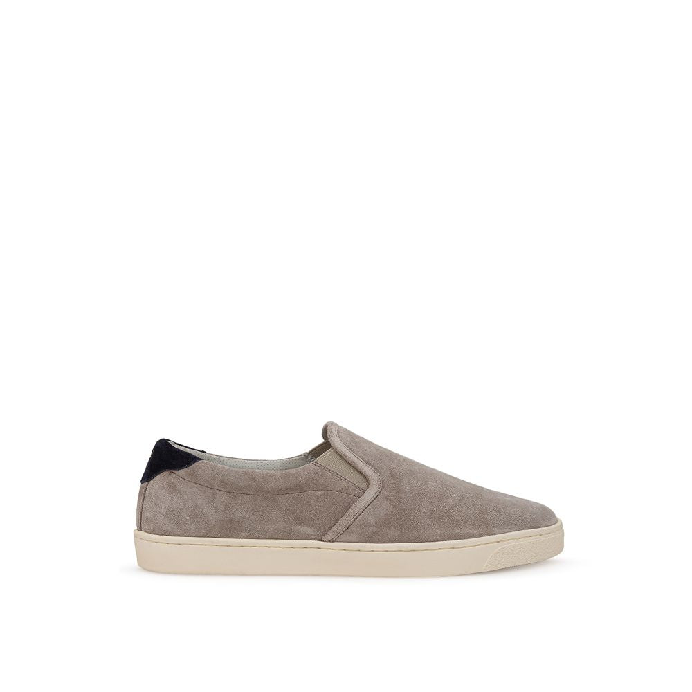 Brunello Cucinelli Gray Leather Sneaker - ACCEXO
