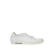 Roberto Cavalli White Leather Sneakers Luxe Footwear - ACCEXO