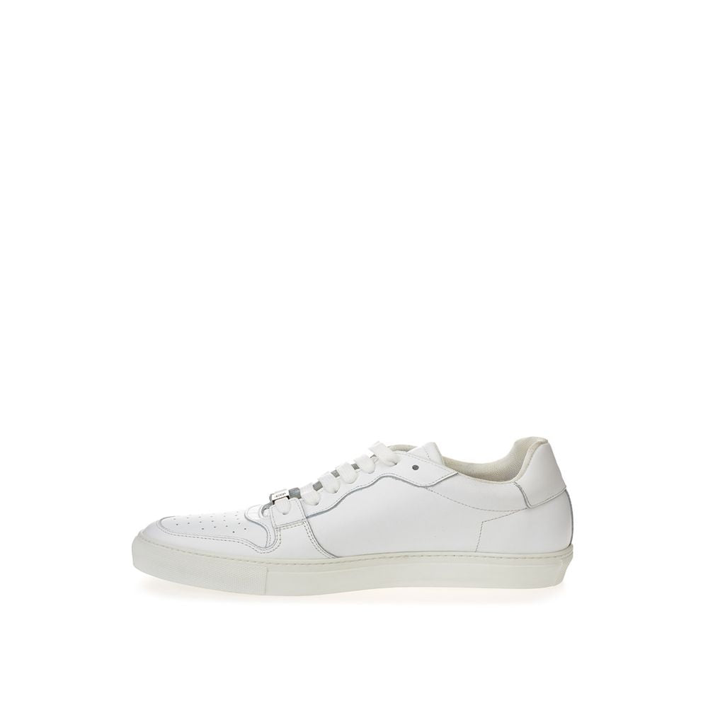 Roberto Cavalli White Leather Sneakers Luxe Footwear - ACCEXO
