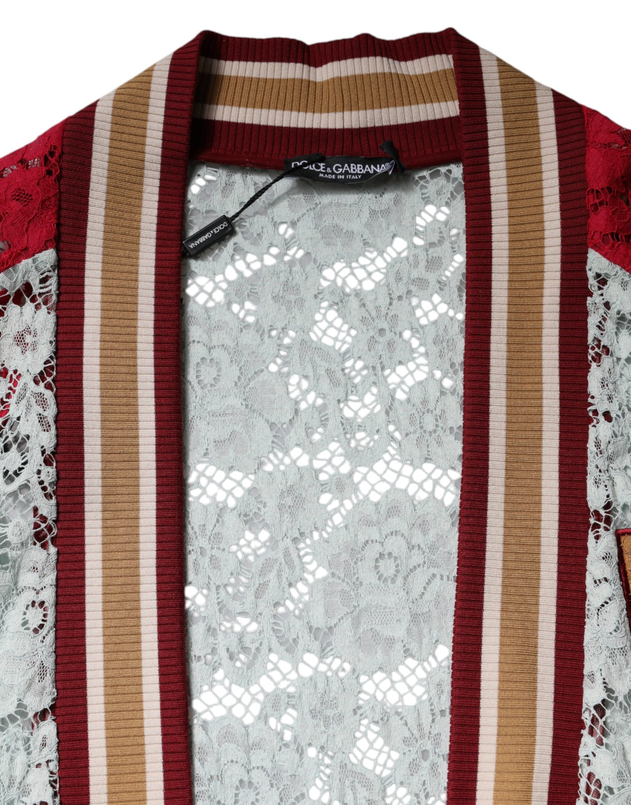 Dolce & Gabbana Multicolor Floral Lace Cardigan Sweater - ACCEXO