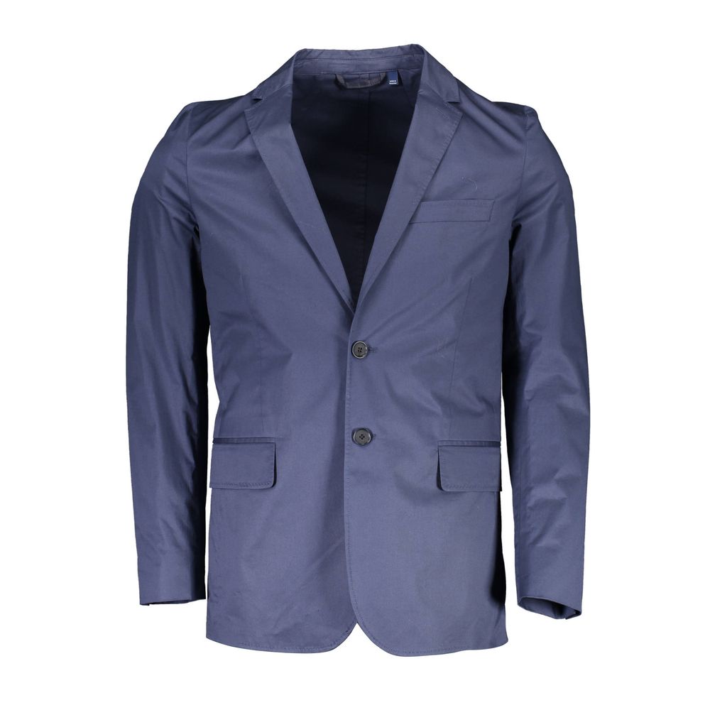 Gant Blue Cotton Men Jacket - ACCEXO