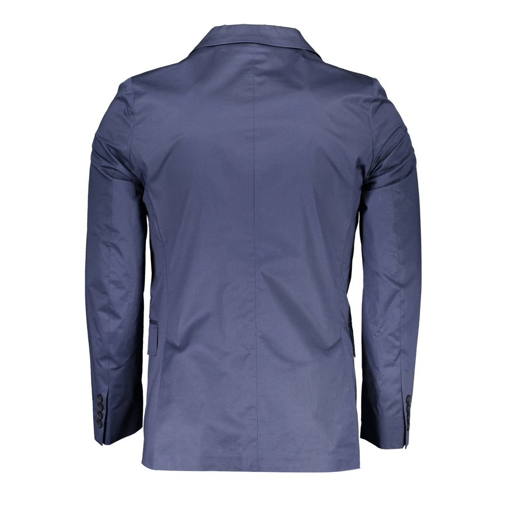 Gant Blue Cotton Men Jacket - ACCEXO
