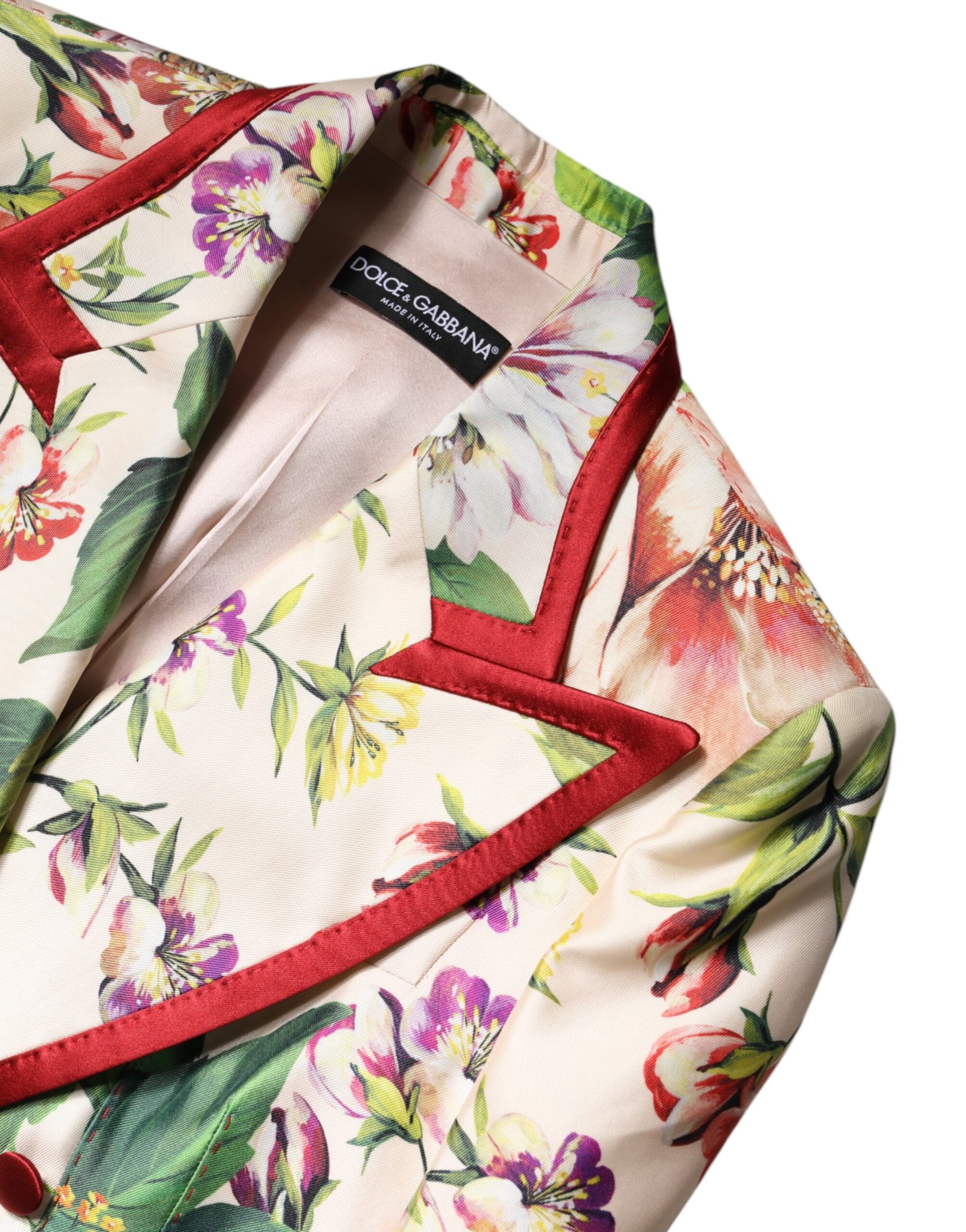 Dolce & Gabbana Multicolor Floral Double Breasted Jacket - ACCEXO