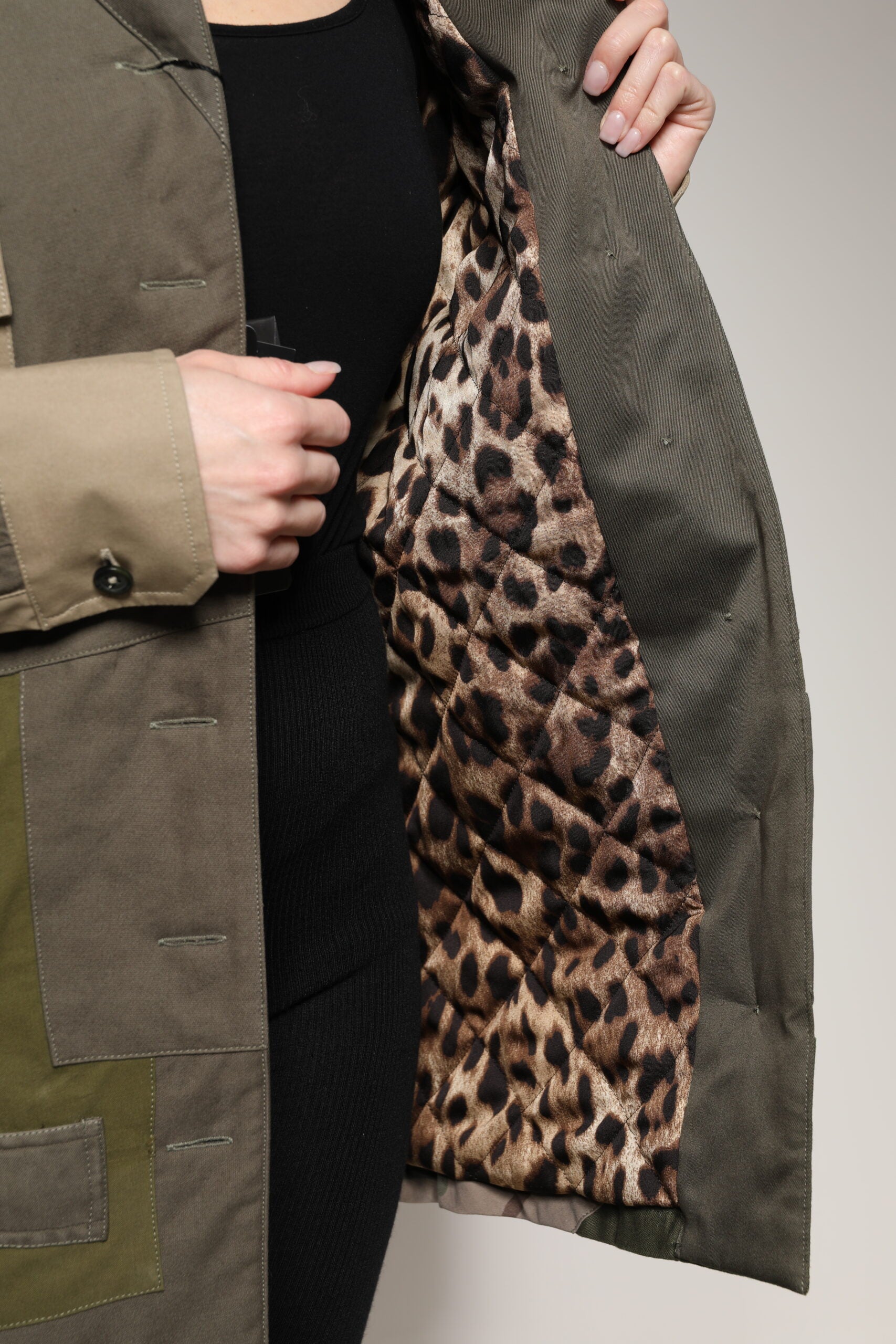 Dolce & Gabbana Military Green Cotton Button Down Jacket - ACCEXO