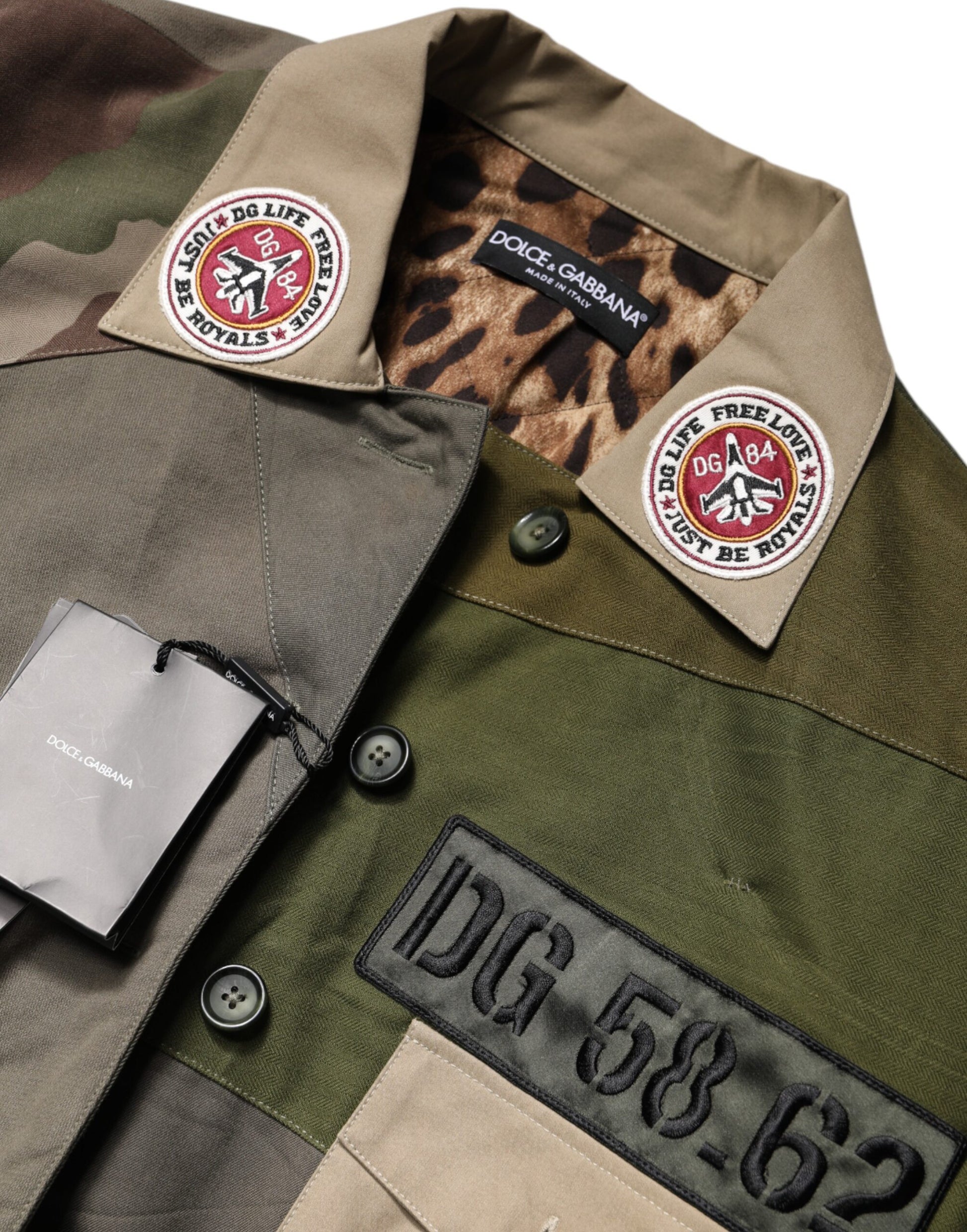 Dolce & Gabbana Military Green Cotton Button Down Jacket - ACCEXO