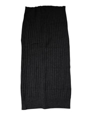 Dolce & Gabbana Black Cashmere Knitted Neck Warmer Foulard Scarf for Men