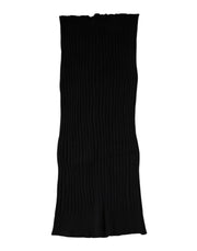 Dolce & Gabbana Black Cashmere Knitted Neck Warmer Foulard Scarf - ACCEXO