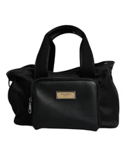 Dolce & Gabbana Black Shoulder Strap Pet Carry Logo Plaque Bag for Men
