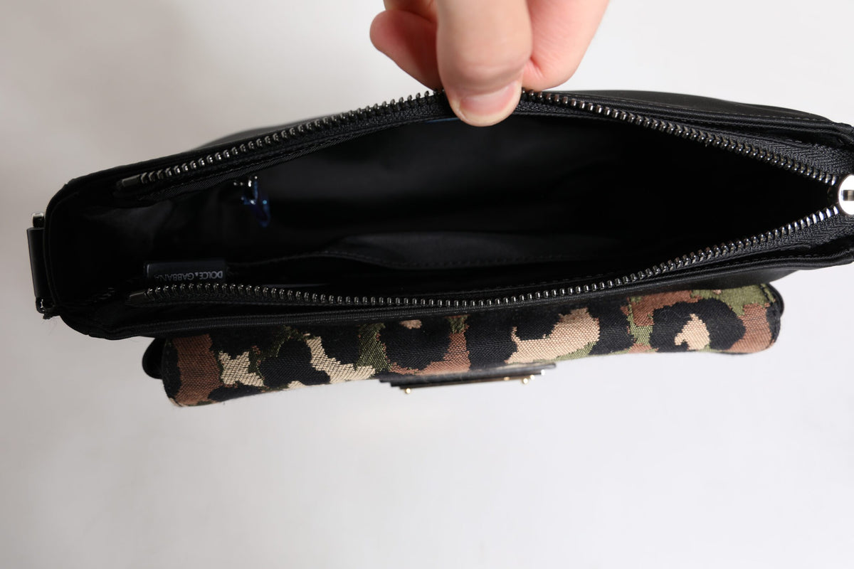 Dolce & Gabbana Multicolor Leopard Jacquard Crossbody Bag for Men