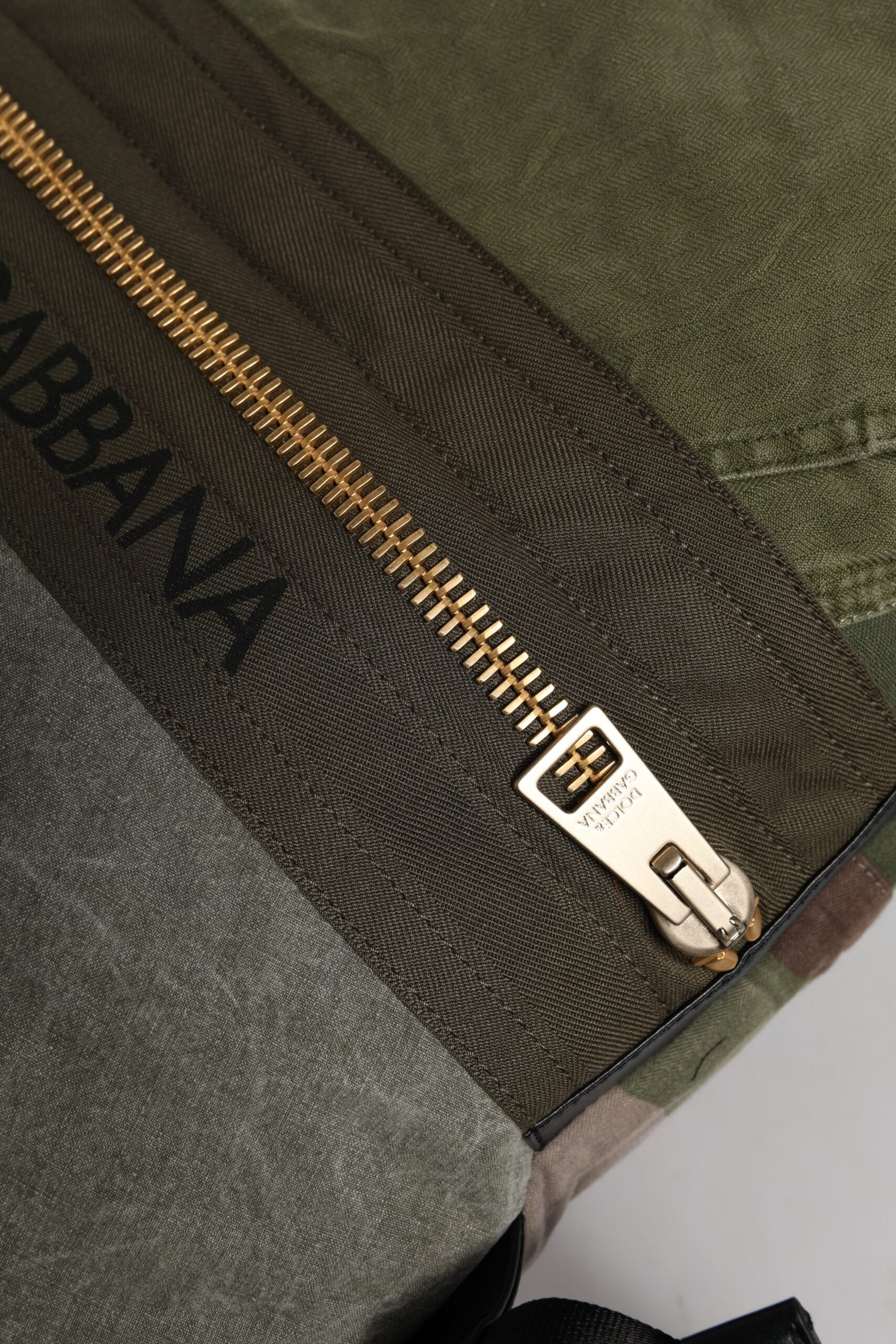 Dolce & Gabbana Military Green Patchwork Rucksack Backpack Bag - ACCEXO