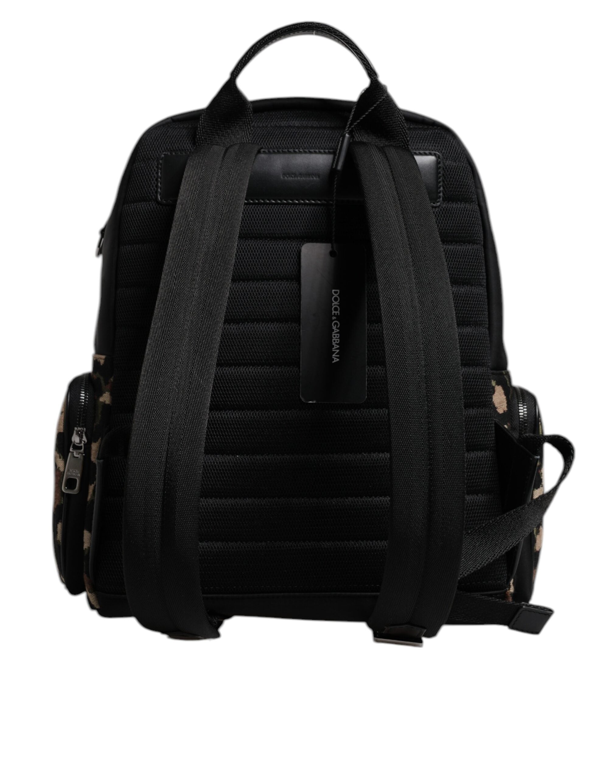 Dolce & Gabbana Multicolor Leopard Print DG Logo Plaque Men Backpack Bag - ACCEXO