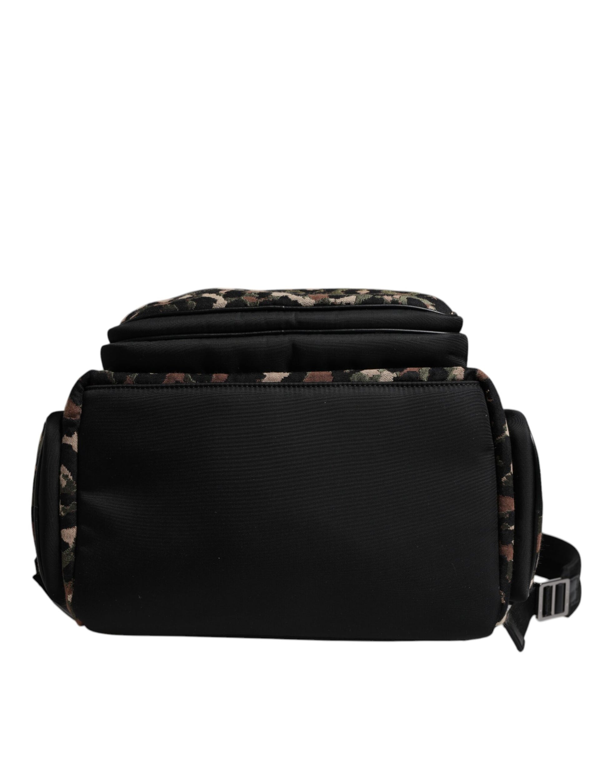 Dolce & Gabbana Multicolor Leopard Print DG Logo Plaque Men Backpack Bag - ACCEXO