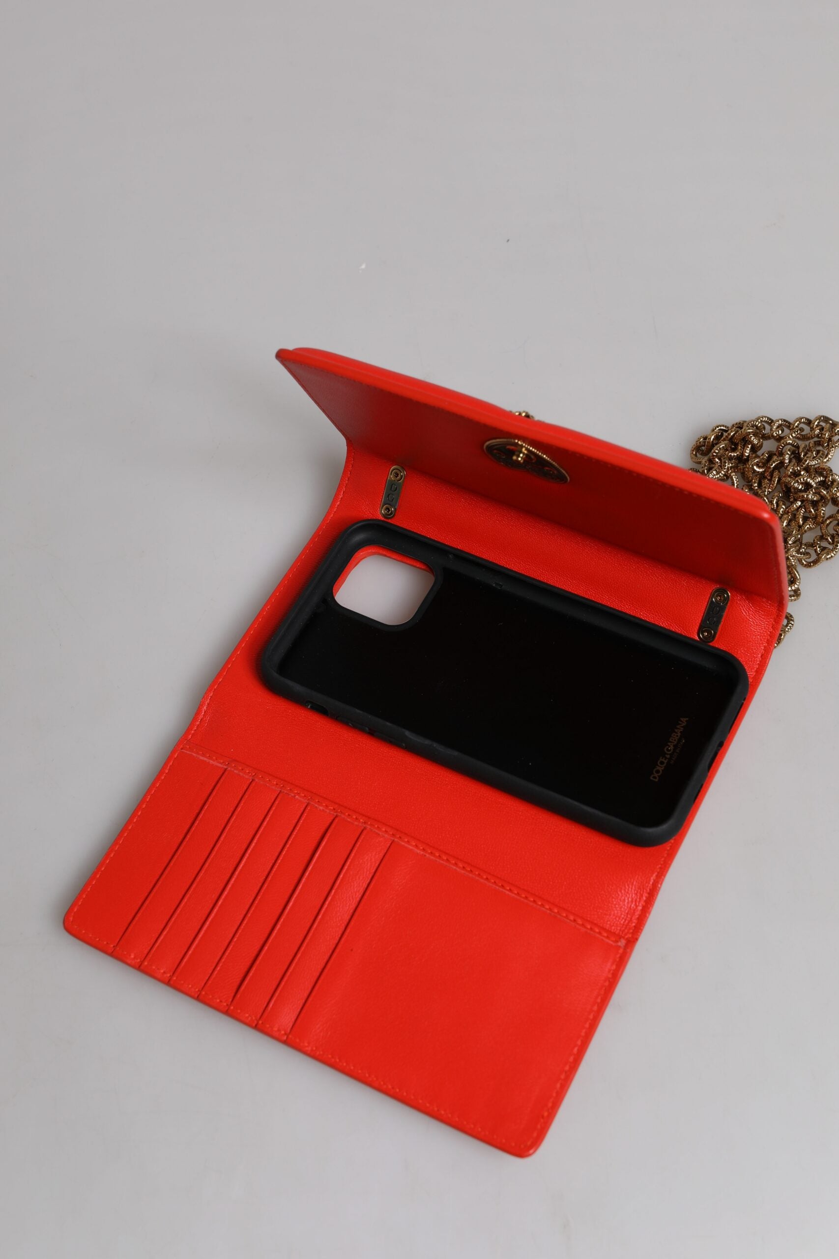 Dolce & Gabbana Red Quilted Devotion Crossbody Chain Phone Cover Bag - ACCEXO