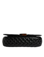 Versace Black Calf Leather Quilted Shoulder Strap Bag - ACCEXO