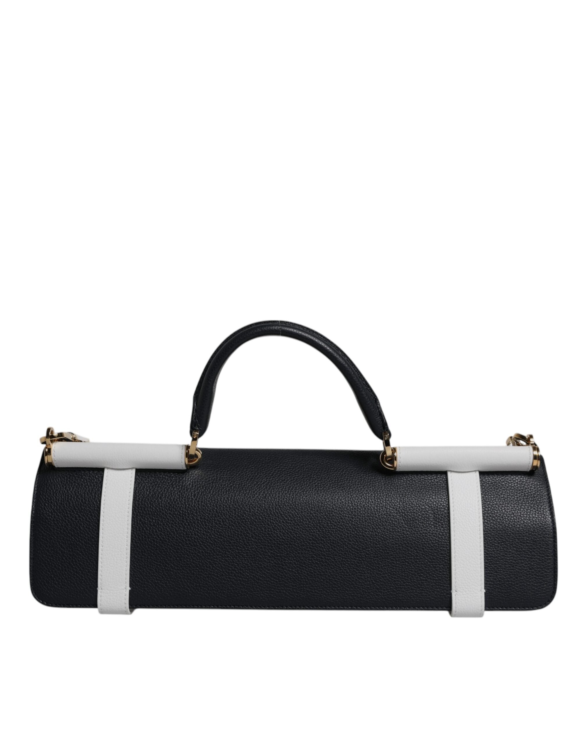 Dolce & Gabbana Blue White Calfskin Leather Crossbody Shoulder Bag - ACCEXO