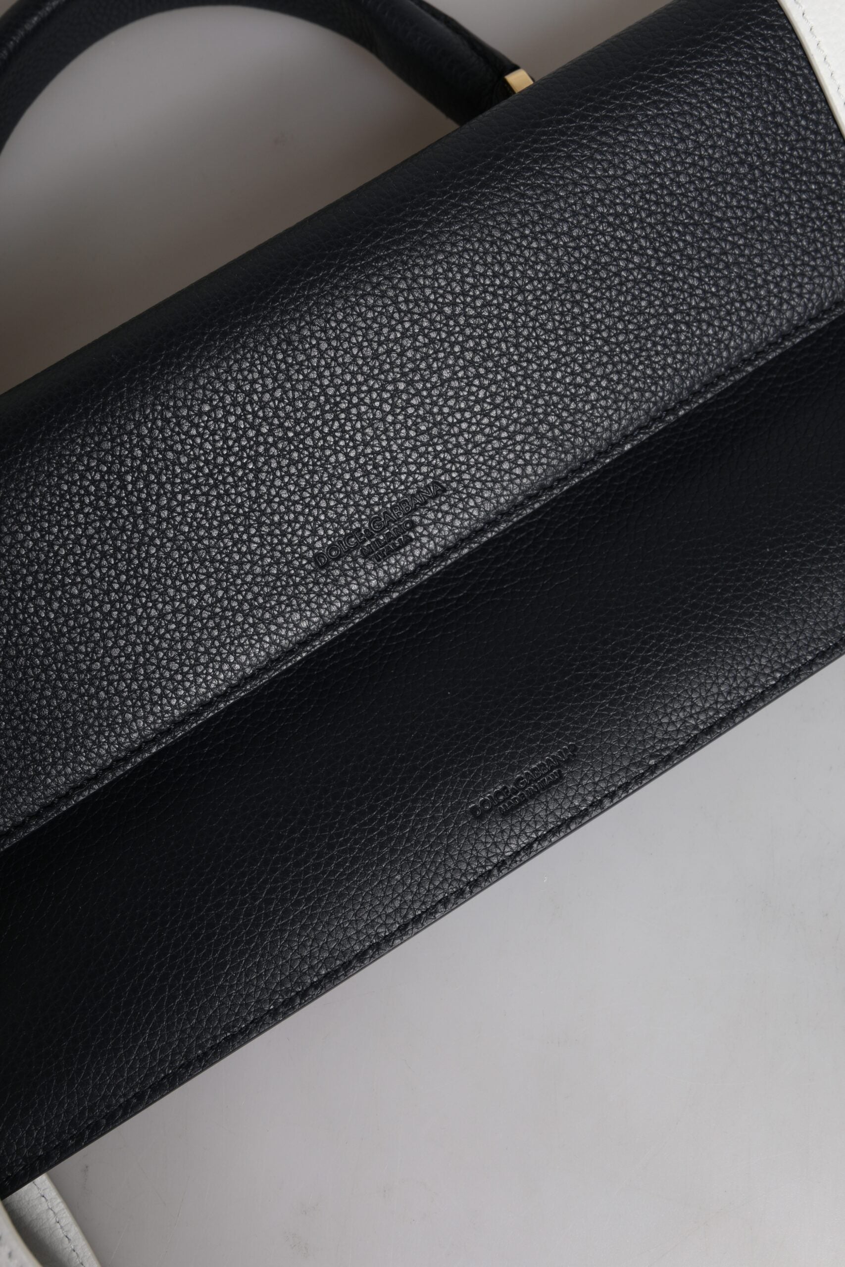 Dolce & Gabbana Blue White Calfskin Leather Crossbody Shoulder Bag - ACCEXO