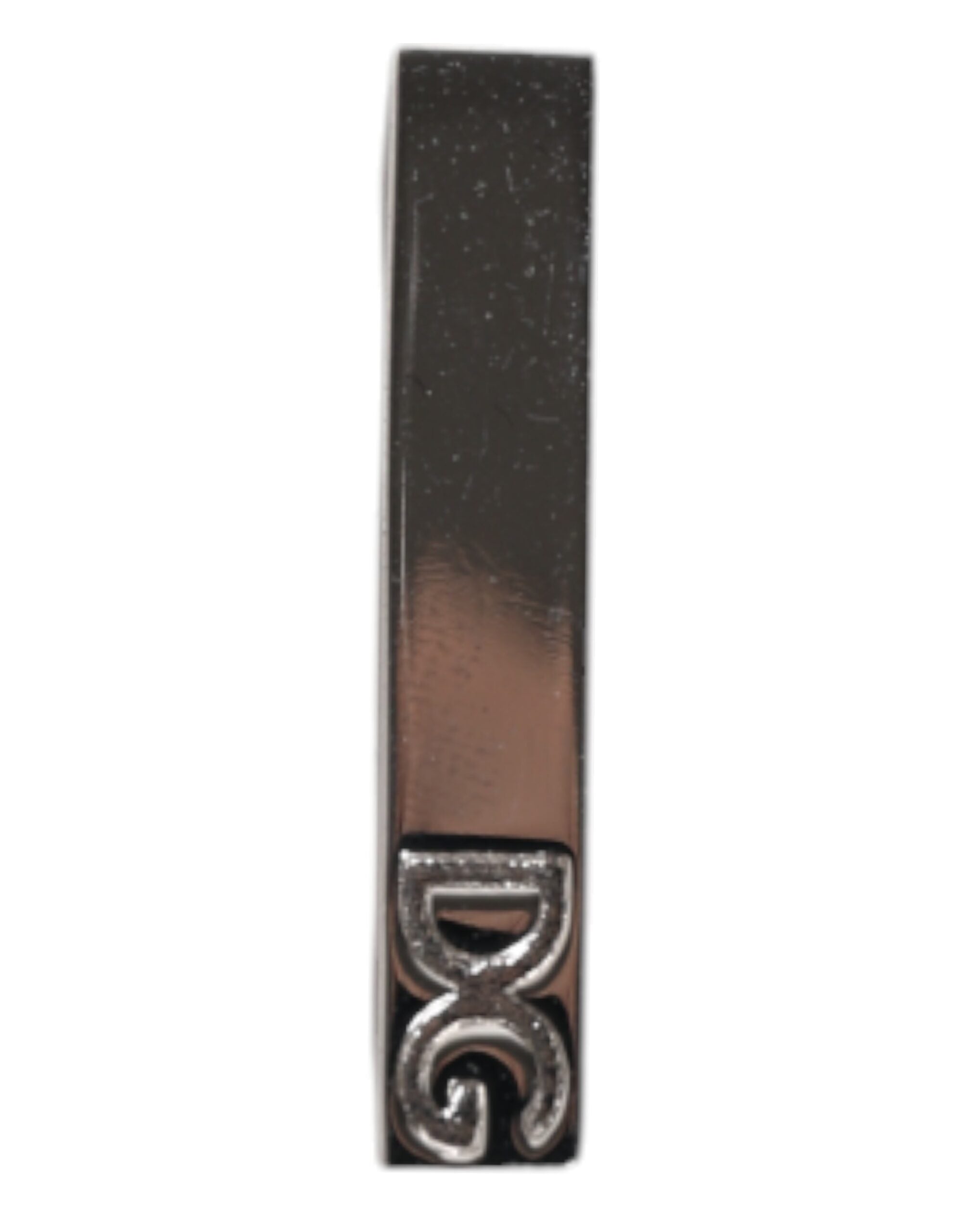Dolce & Gabbana Silver Tone Brass Logo Branded Tie Clip Bar for Men