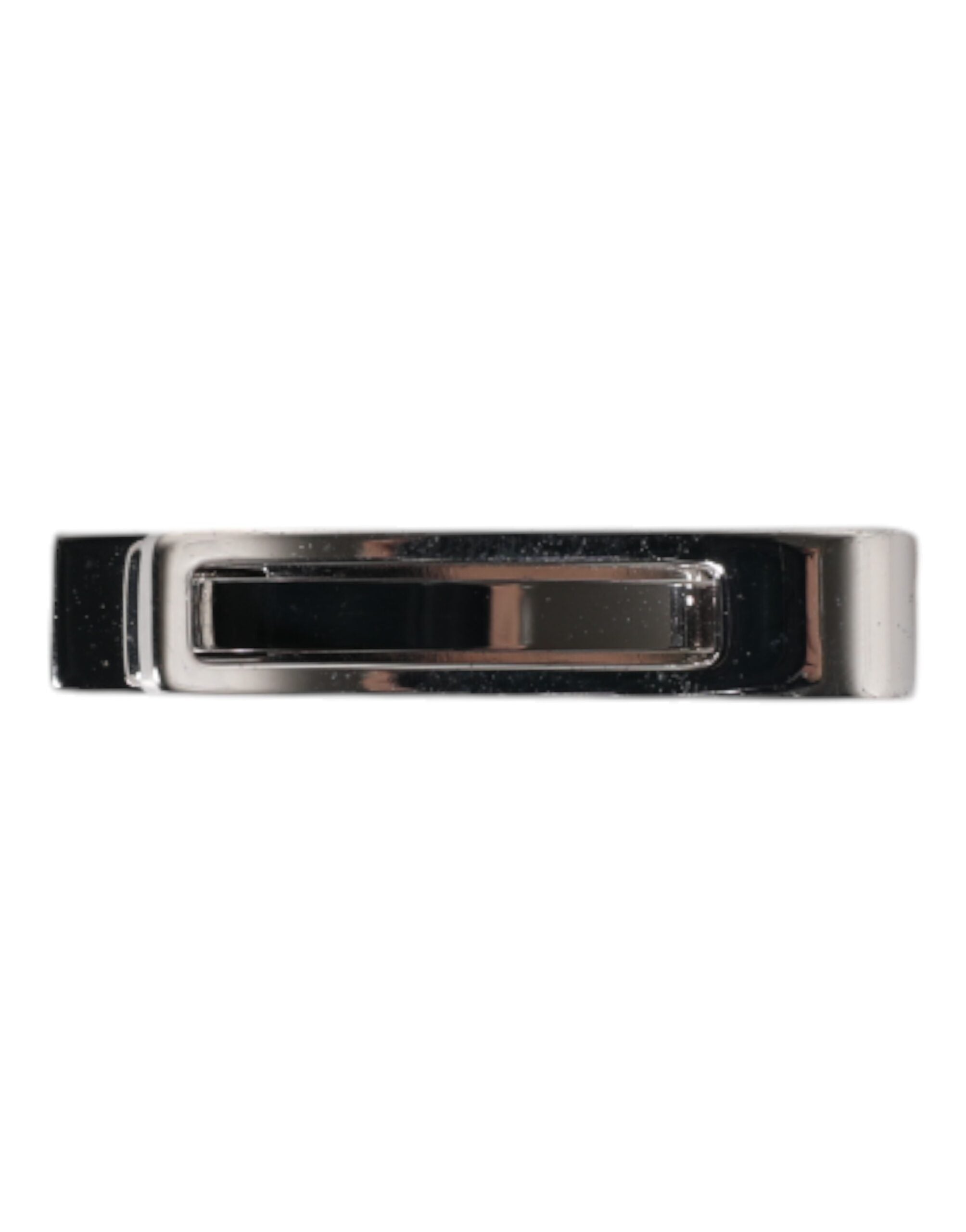 Dolce & Gabbana Silver Tone Brass Logo Branded Tie Clip Bar for Men