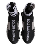 Dolce & Gabbana Black Gray Sorrento Socks Men Sneakers Shoes - ACCEXO