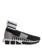 Dolce & Gabbana Black Gray Sorrento Socks Men Sneakers Shoes - ACCEXO