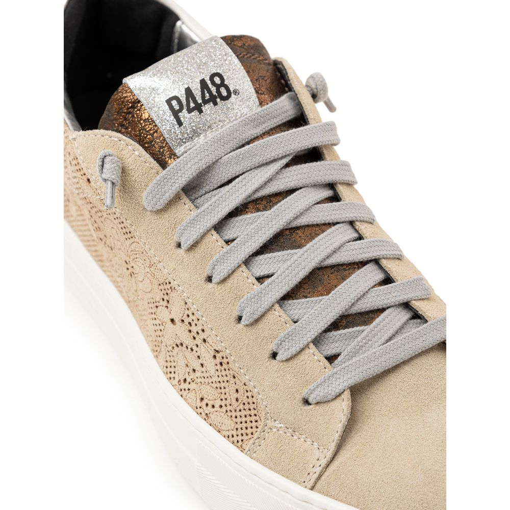 P448 Beige Leather Sneaker - ACCEXO