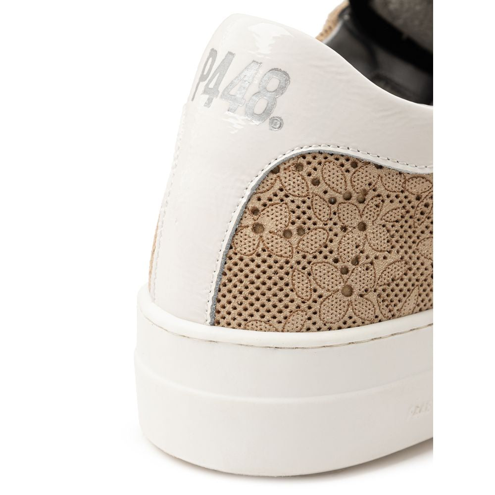 P448 Beige Leather Sneaker - ACCEXO