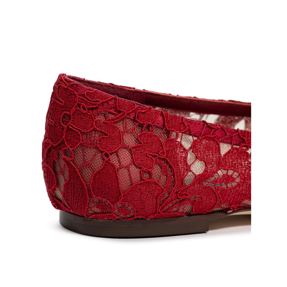Dolce & Gabbana Red Viscose Flat Shoe - ACCEXO