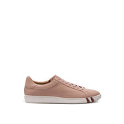 Bally Pink Leather Low Top Sneakers