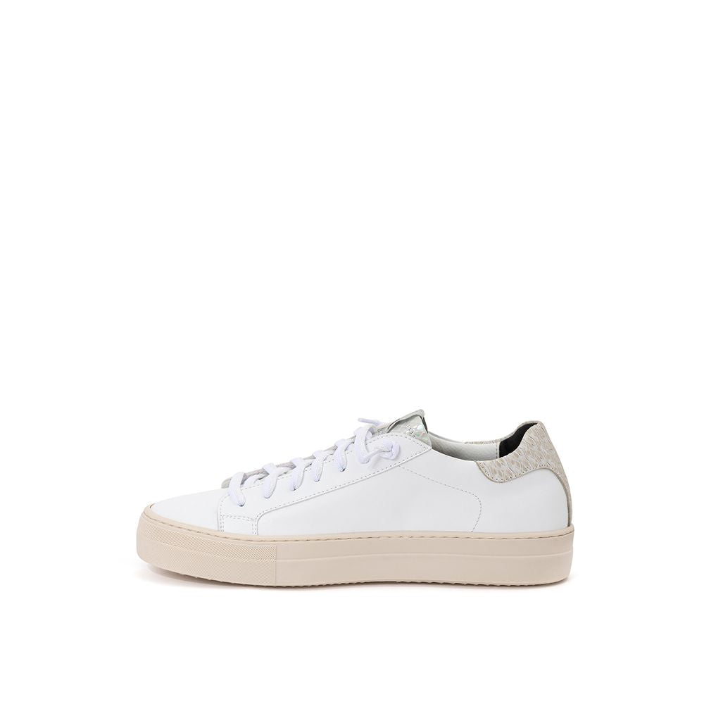 P448 White Leather Sneakers Elegant Casual Footwear - ACCEXO