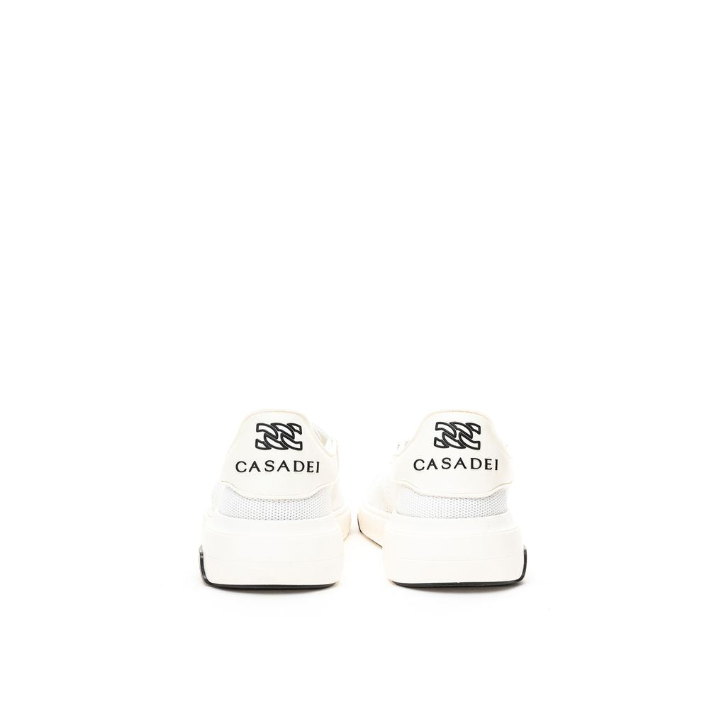 Casadei White Leather Athletic Sneakers