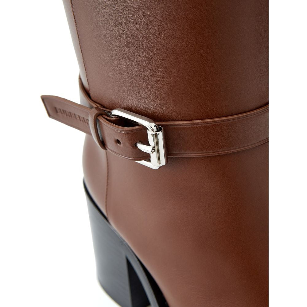 Burberry Brown Leather Boot - ACCEXO