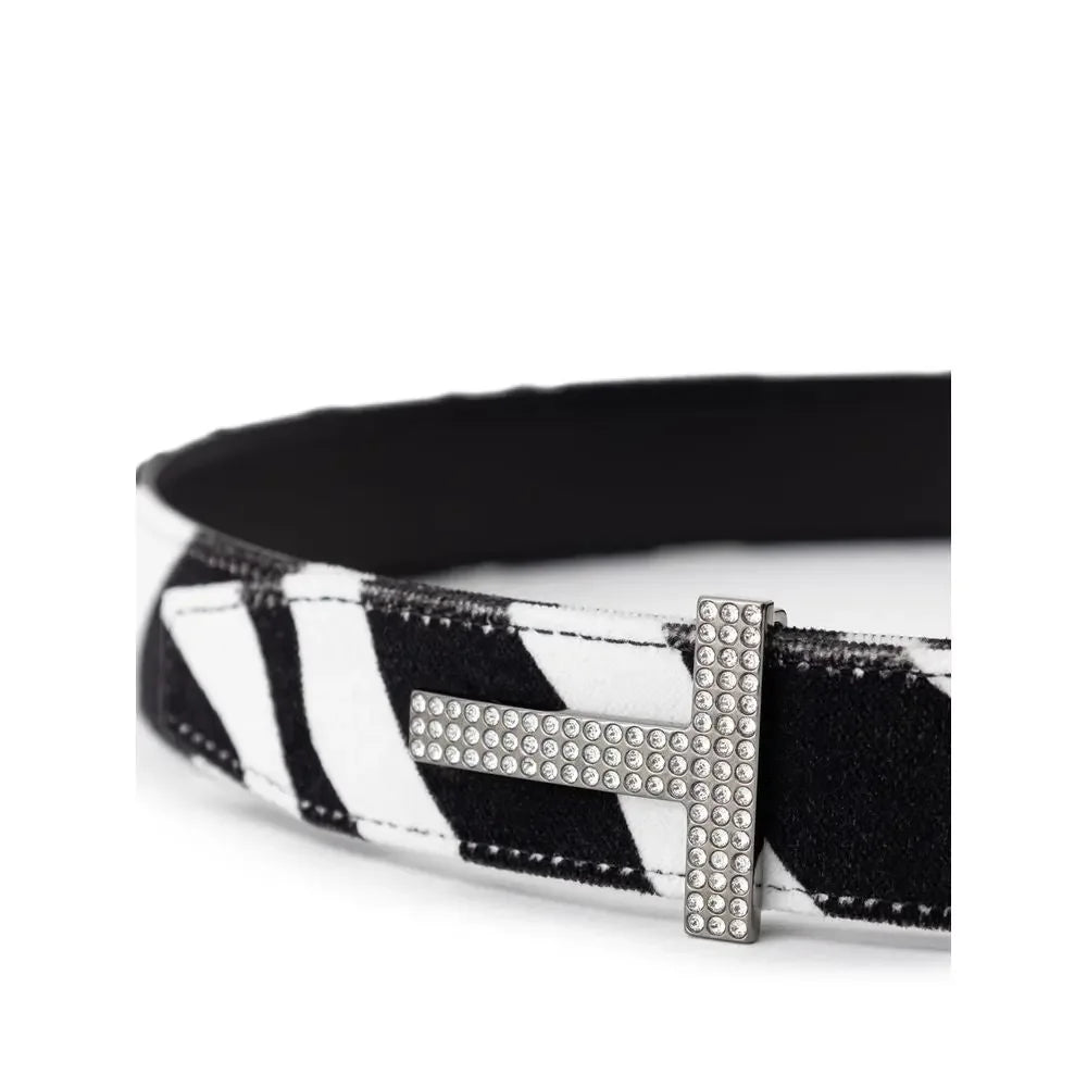 Tom Ford Black And White Leather Regular Belt Secondary image