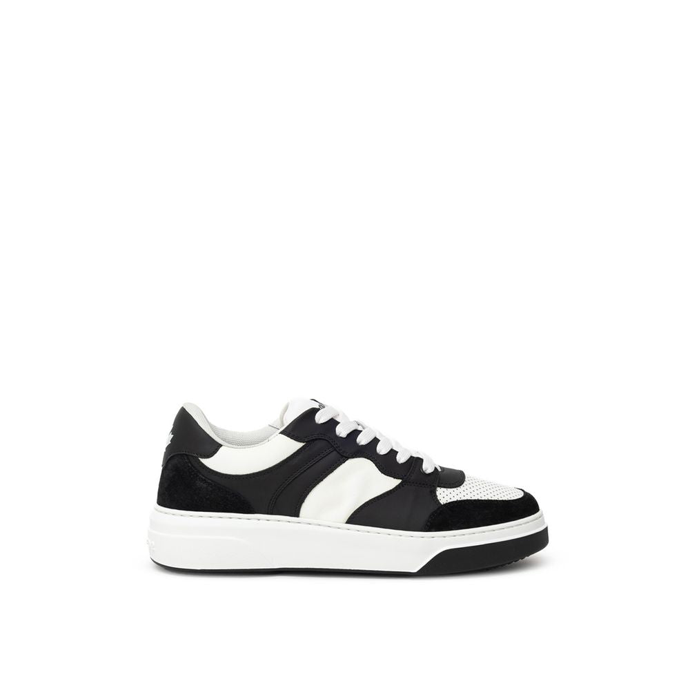 Dsquared² Black And White Leather Sneaker - ACCEXO