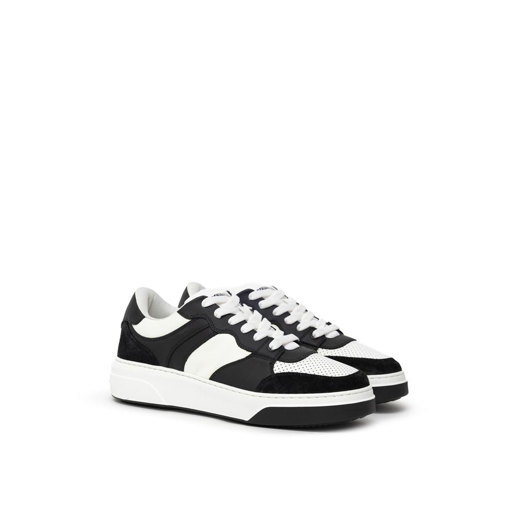 Dsquared² Black And White Leather Sneaker - ACCEXO