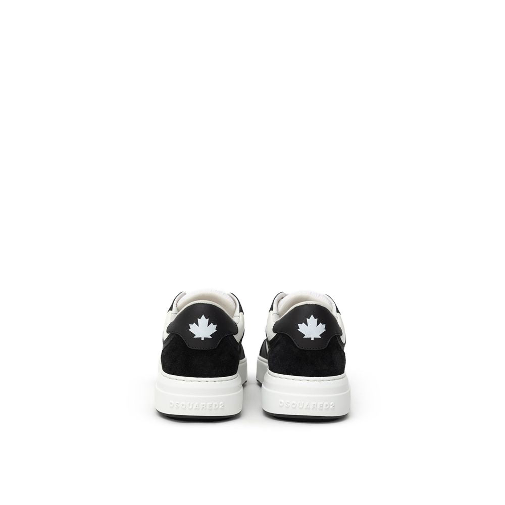 Dsquared² Black And White Leather Sneaker - ACCEXO