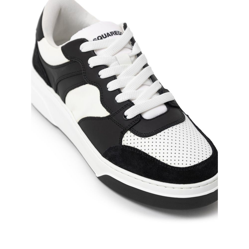 Dsquared² Black And White Leather Sneaker - ACCEXO