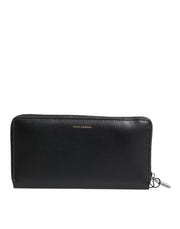 Dolce & Gabbana Black Blue Exotic Leather Embossed Continental Wallet for Men