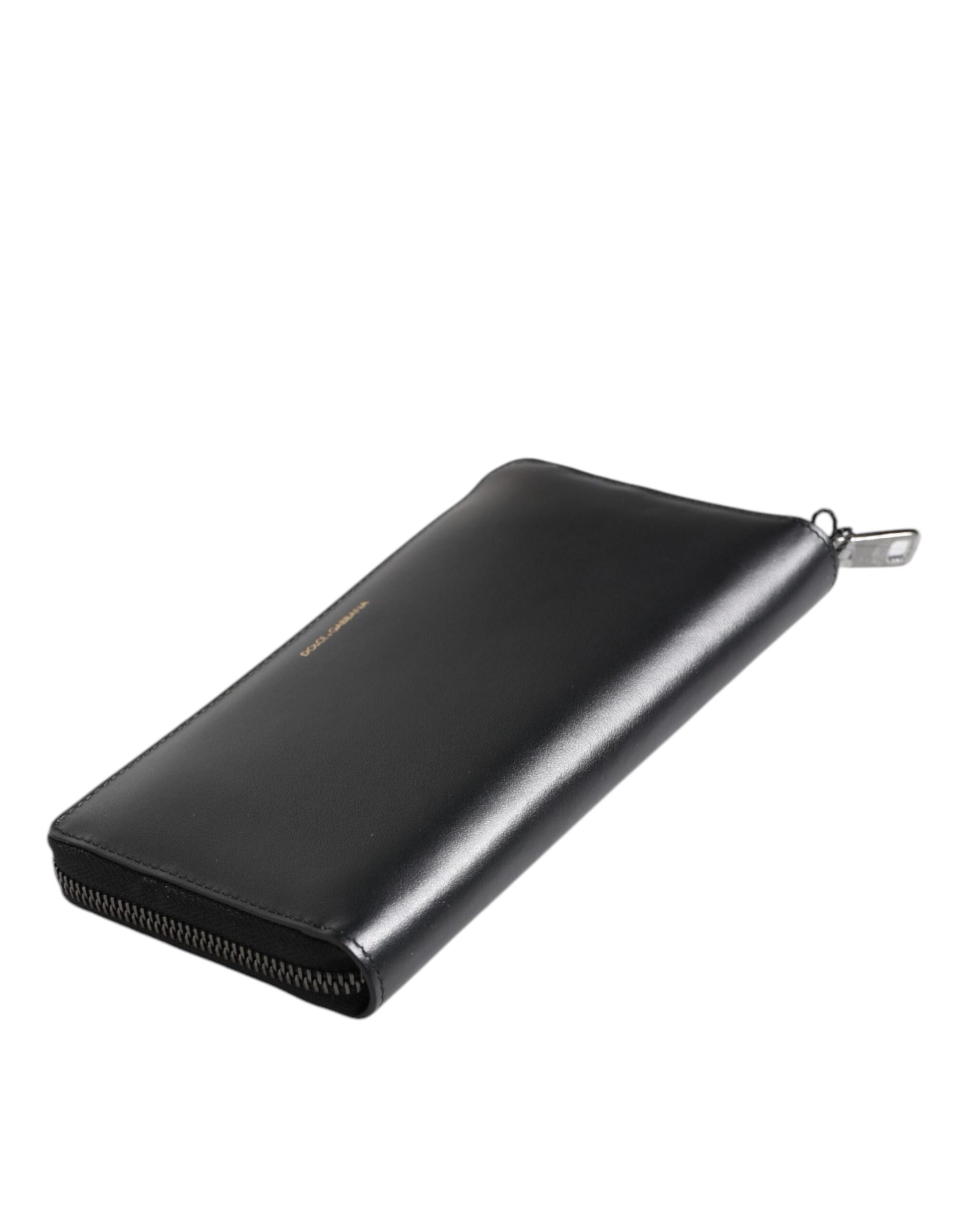 Dolce & Gabbana Black Blue Exotic Leather Embossed Continental Wallet - ACCEXO