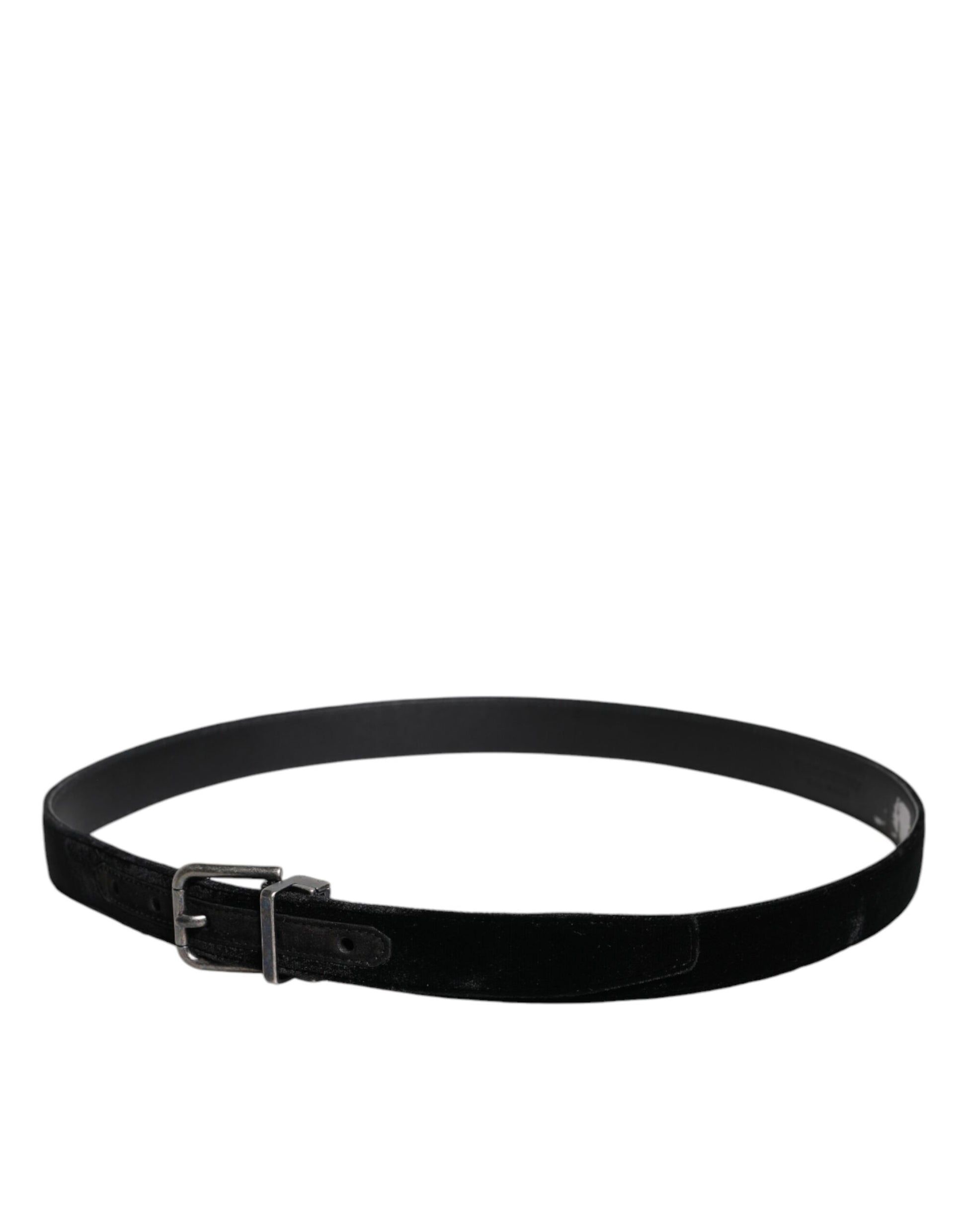 Dolce & Gabbana Black Leather Metal Buckle Classic Belt - ACCEXO