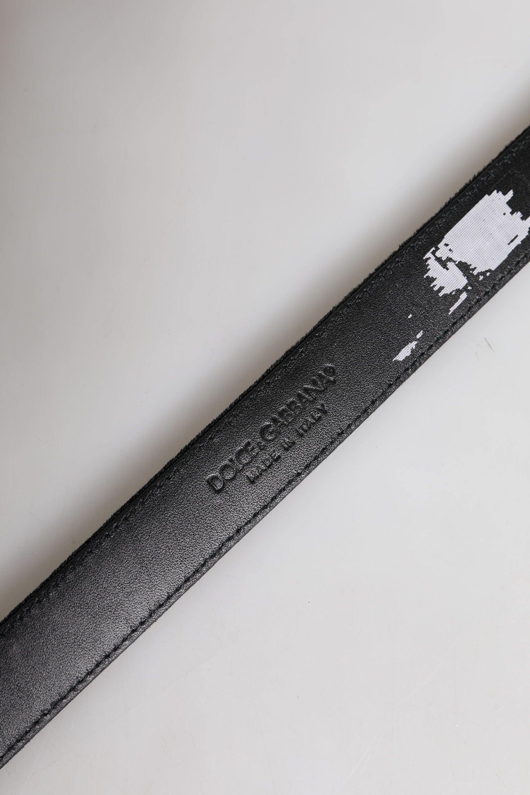 Dolce & Gabbana Black Leather Metal Buckle Classic Belt - ACCEXO