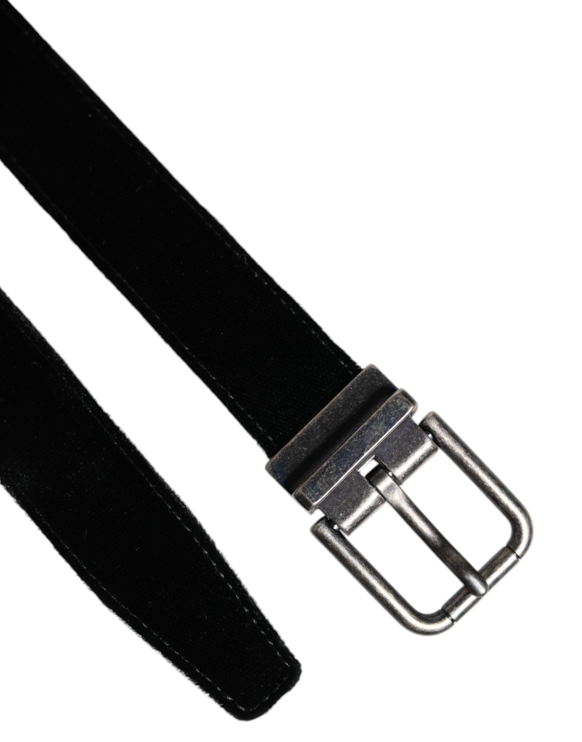 Dolce & Gabbana Black Leather Metal Buckle Classic Belt - ACCEXO