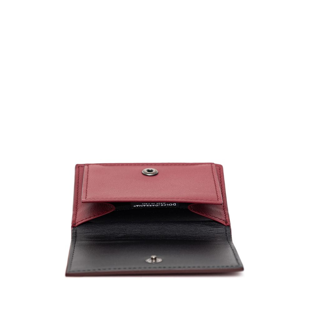 Dolce & Gabbana Red Leather Di Calfskin Wallet - ACCEXO