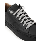 P448 Black Leather Sneaker - ACCEXO