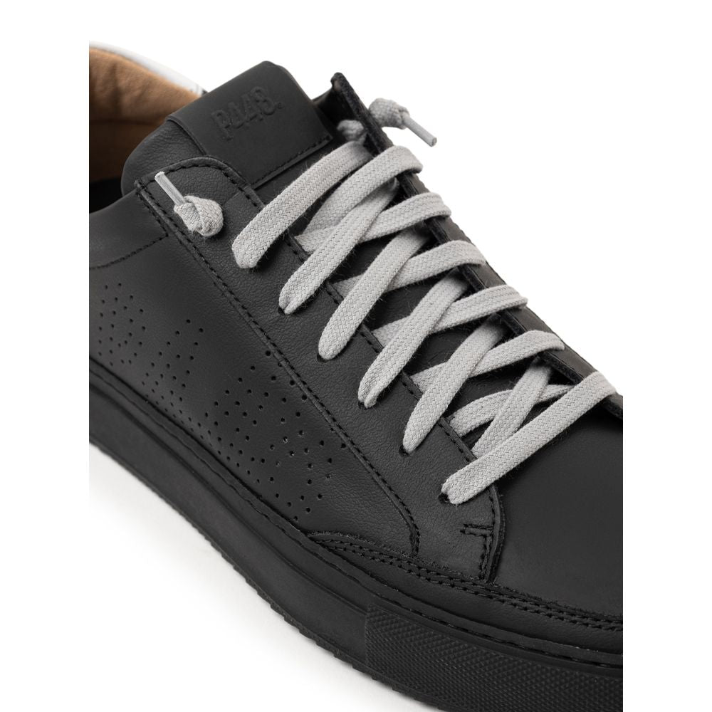 P448 Black Leather Sneaker - ACCEXO