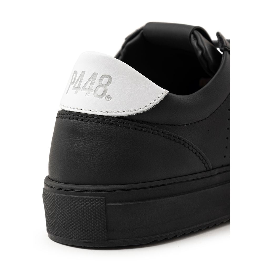 P448 Black Leather Sneaker - ACCEXO