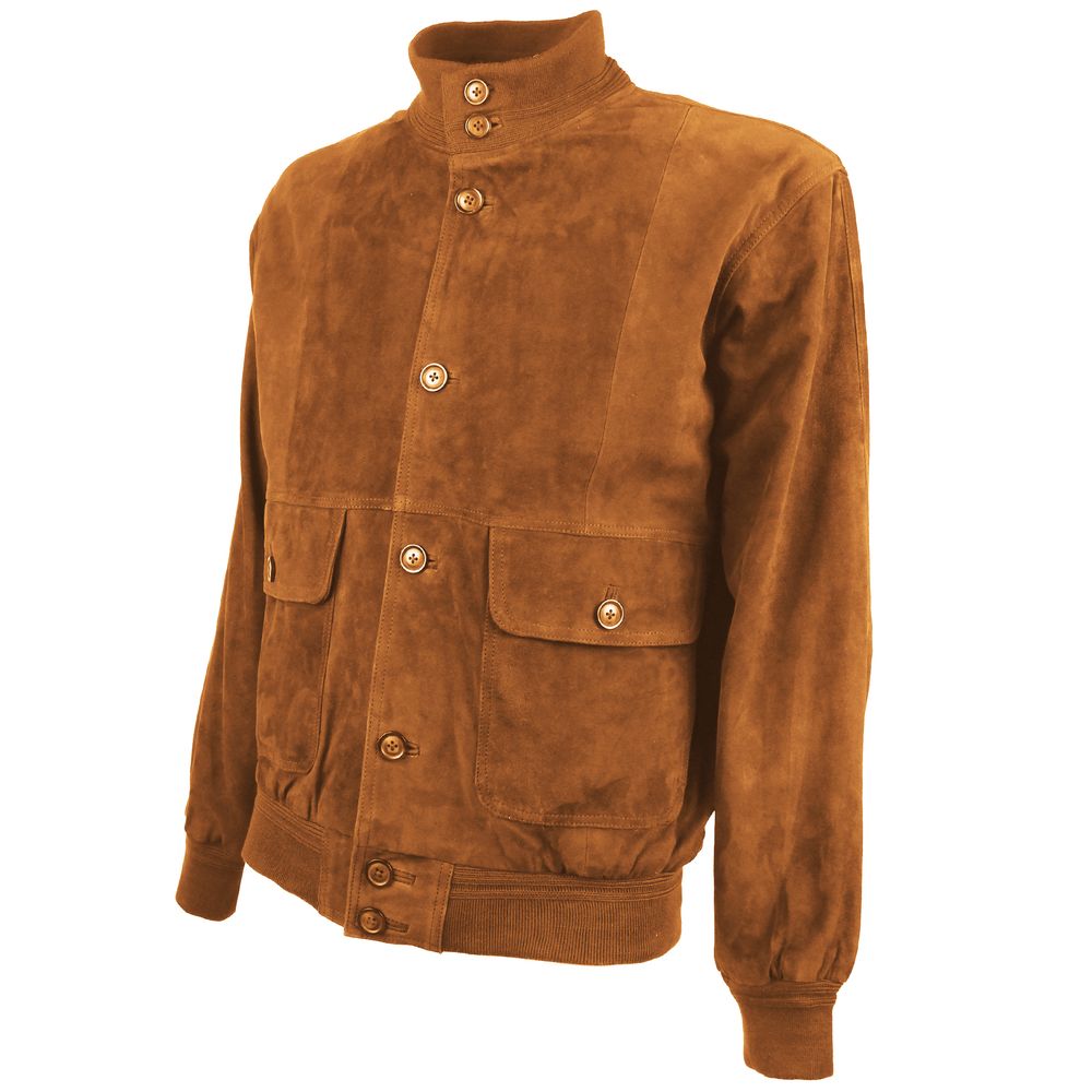 Emilio Romanelli Brown Calfskin Jacket - ACCEXO